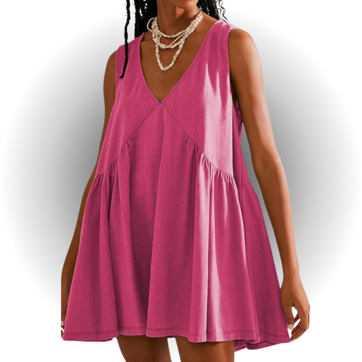 GARNETH™ – Casual Summer Sleeveless V-Neck Mini Dress